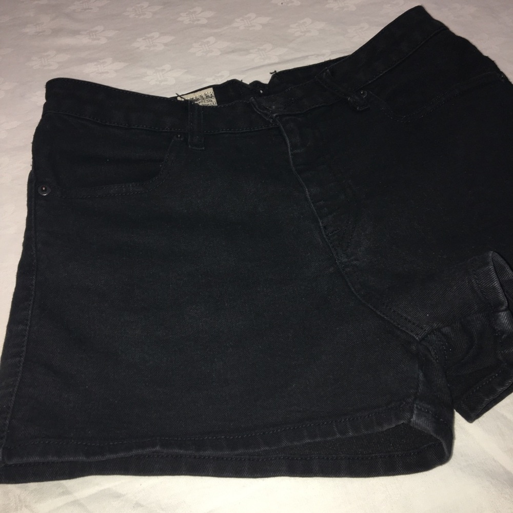 Volcom High Waist Jean Black What the Twill Short